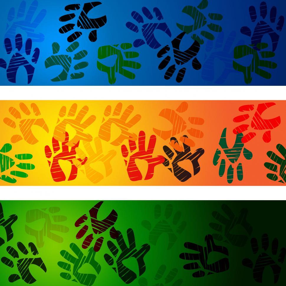 Free Image of Hands Handprints Indicates Design Drawing And Abstract 