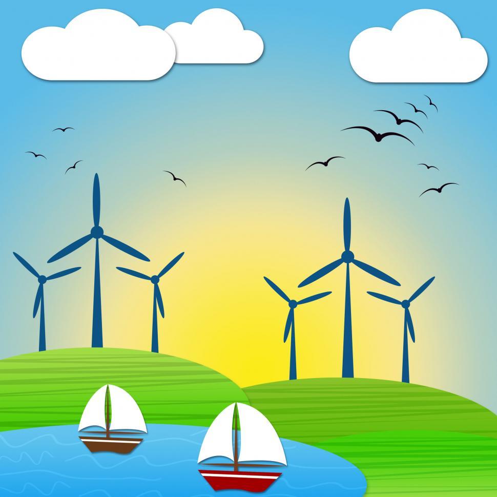 Free Image of Wind Power Means Turbine Energy And Electric 
