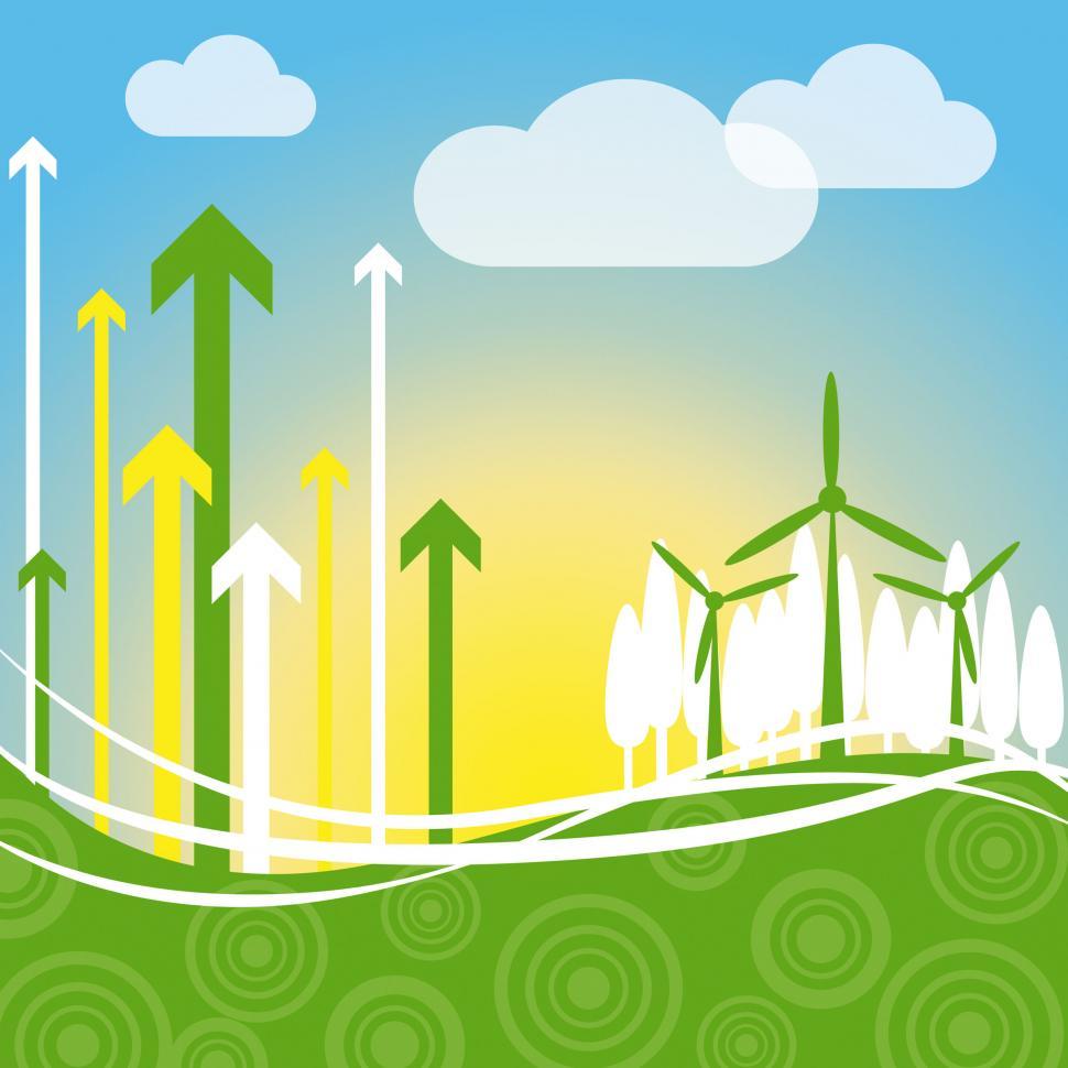 Download Free Stock Photo of Wind Power Indicates Renewable Resource And Environment 