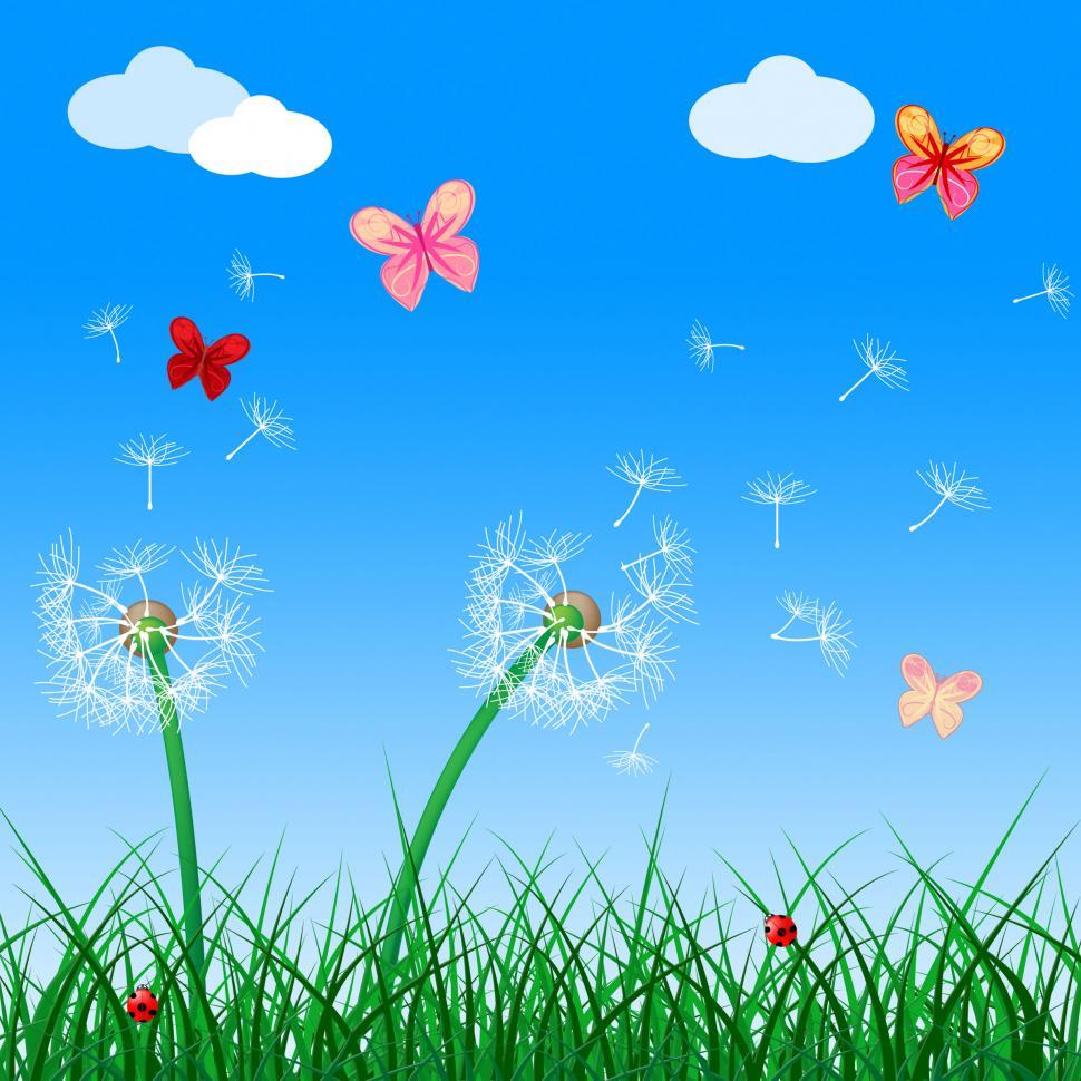 Free Image of Copyspace Butterflies Indicates Flora Flower And Blank 