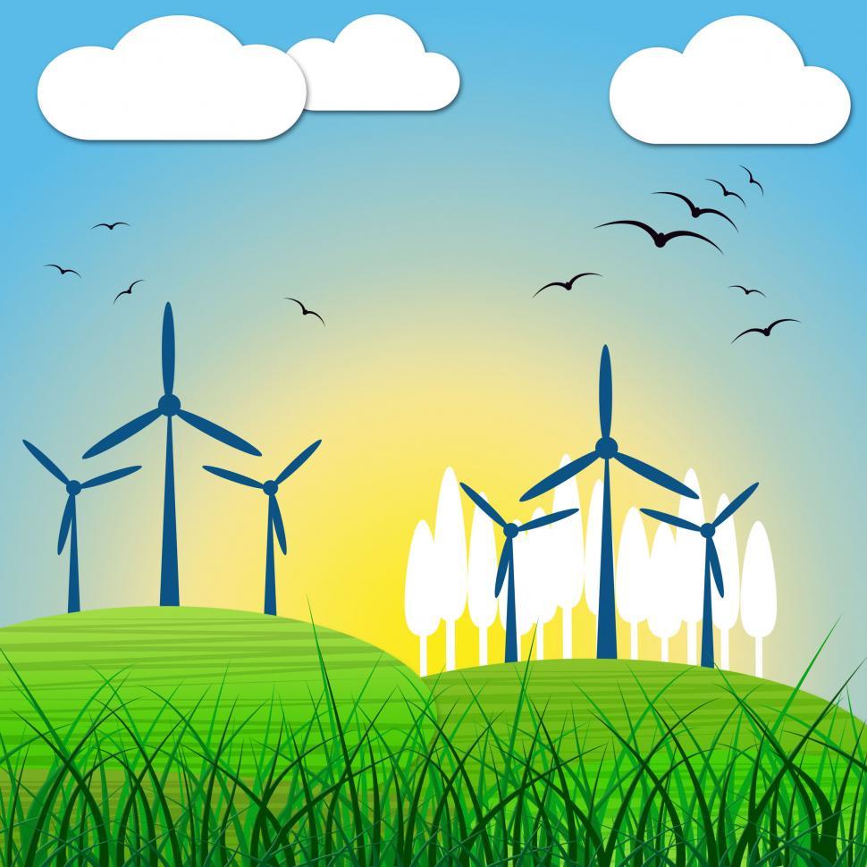 Free Image of Wind Power Shows Renewable Resource And Environmental 