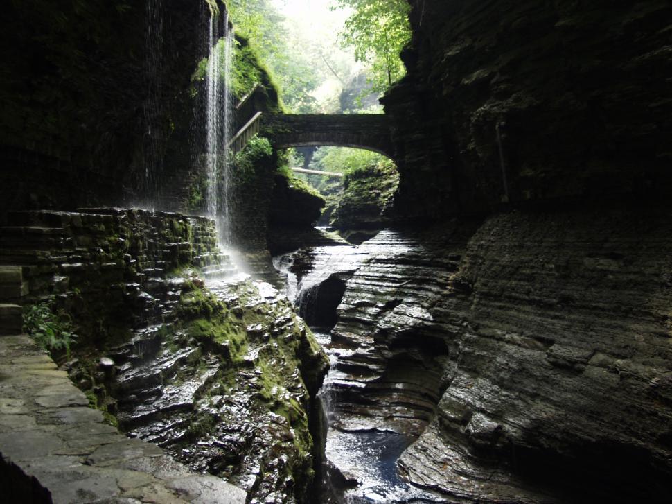 Free Image of Waterfall in the Gorges 