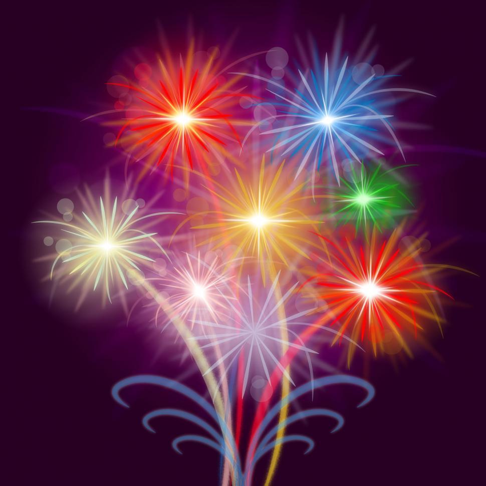 Free Image of Celebrate Fireworks Shows Explosion Background And Celebrating 