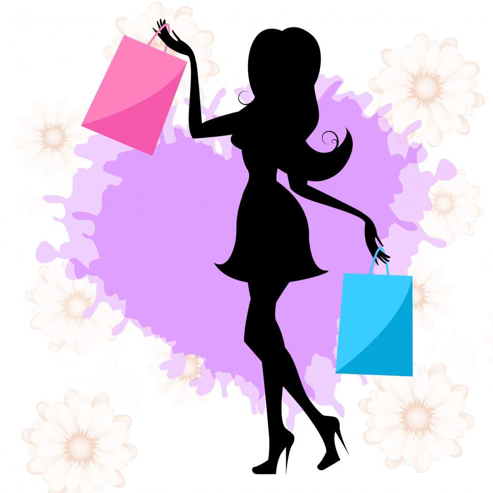 Free Image of Woman Shopping Means Retail Sales And Adult 