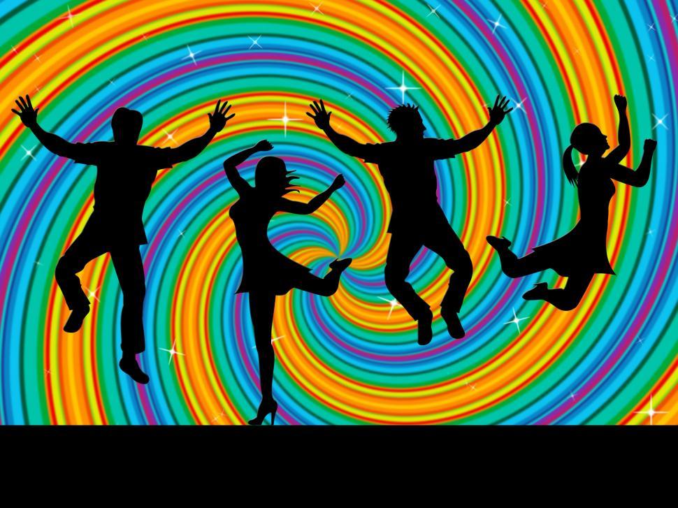 Free Image of Jumping Joy Indicates Activity Wave And Swirl 