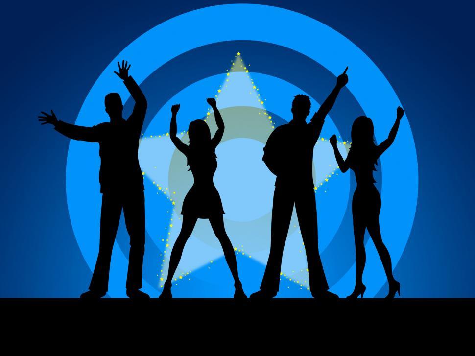 Free Image of People Disco Indicates Silhouettes Friends And Outline 