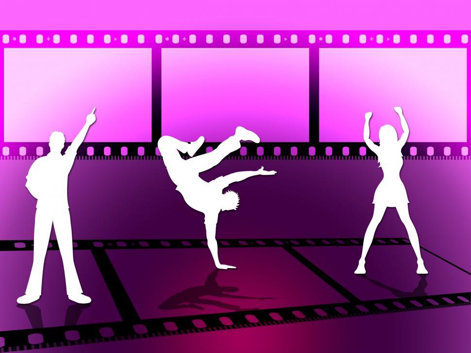 Free Image of Filmstrip Disco Indicates Celluloid Dance And Photograph 