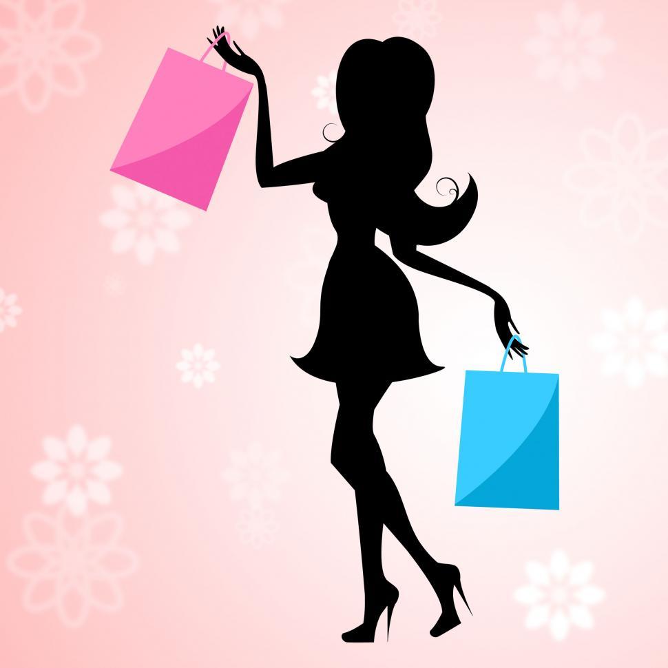 Free Image of Shopping Woman Means Commercial Activity And Buying 