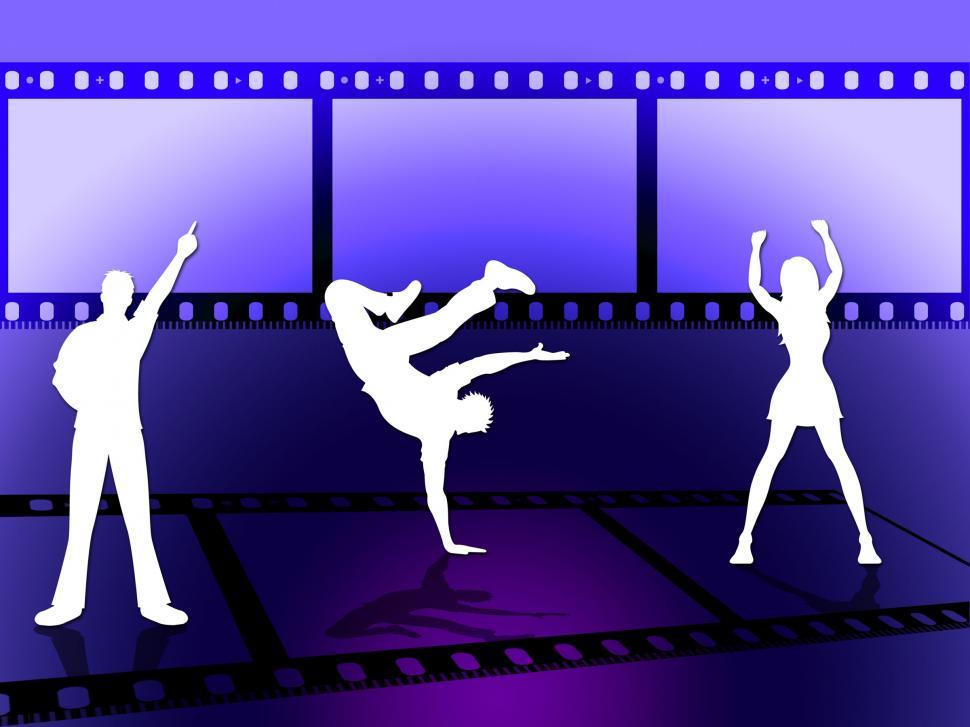 Free Image of Filmstrip Dancing Indicates Disco Music And Border 
