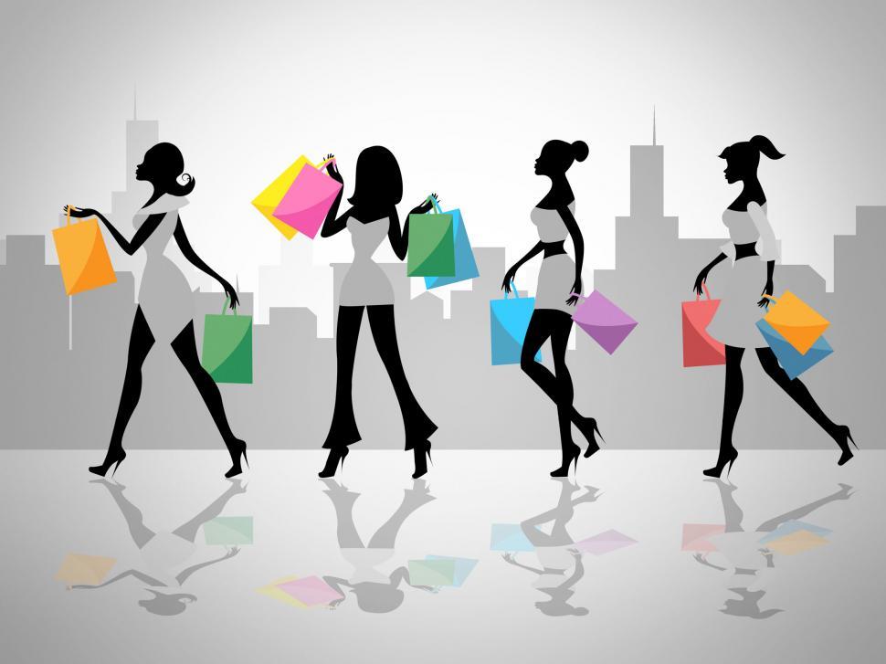 Free Image of Shopping Women Shows Retail Sales And Adult 