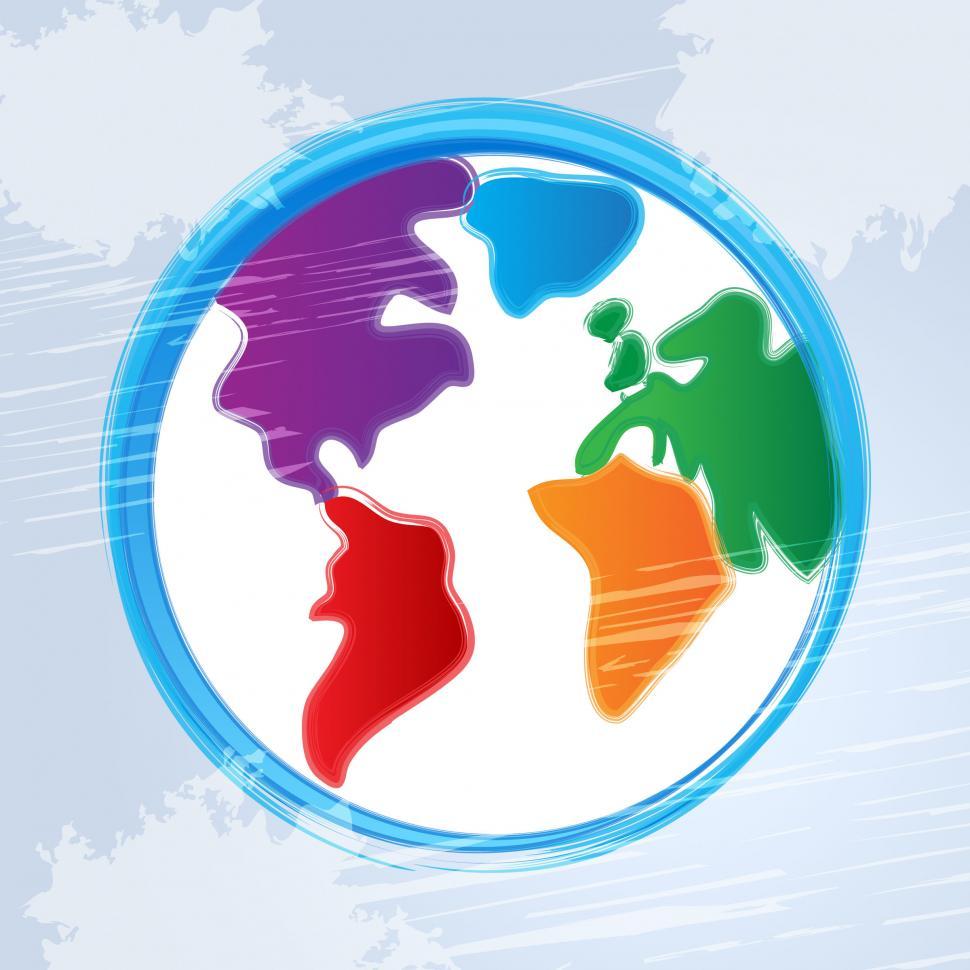 Free Image of Globe Background Represents World Worldwide And Backdrop 