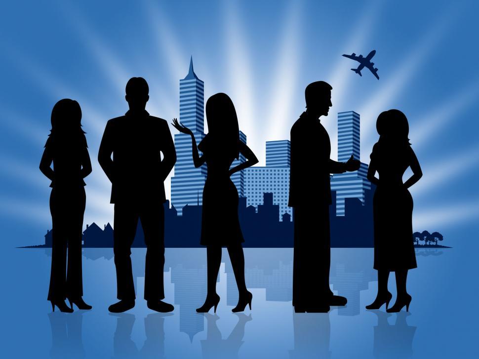Free Image of Business People Represents Downtown Cityscape And Corporate 
