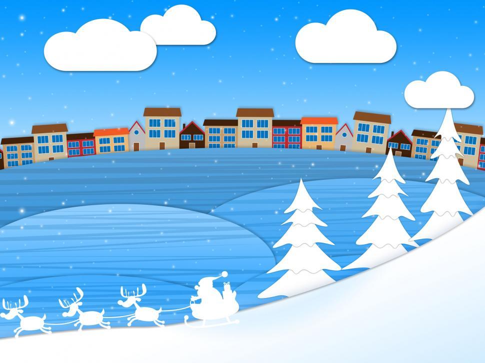 Free Image of Snow Xmas Shows Christmas Greeting And Wintry 