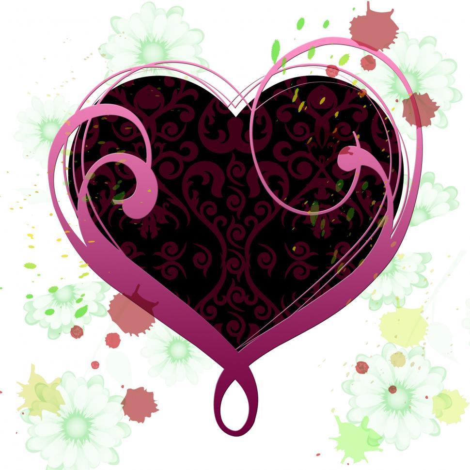 Free Image of Heart Background Means Valentines Day And Abstract 