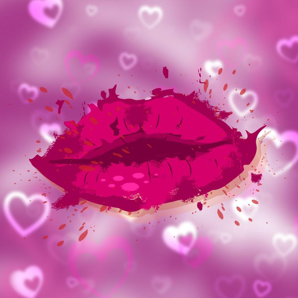 Free Image of Beauty Hearts Indicates Human Lips And Face 