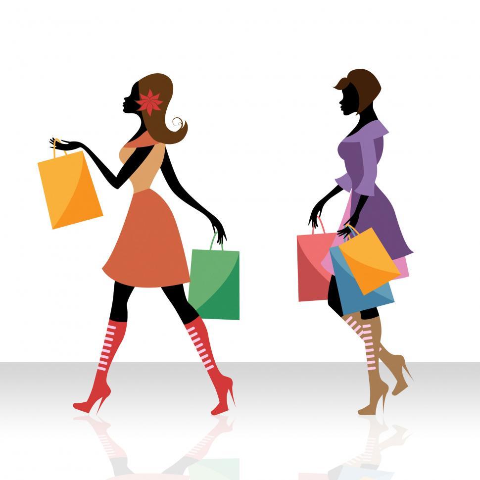 Free Image of Women Shopping Indicates Retail Sales And Adult 