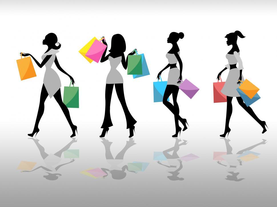 Free Image of Women Shopping Indicates Retail Sales And Adult 