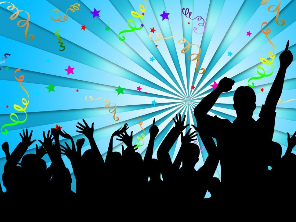 Free Image of Party Silhouettes Shows Disco Dancing And Celebration 
