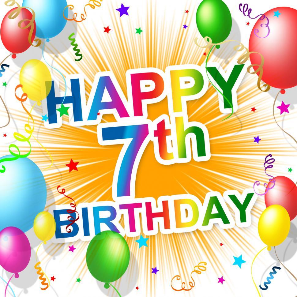 Free Image of Birthday Seventh Represents Happiness 7 And Celebration 
