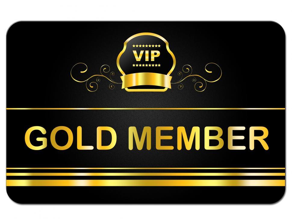 Free Image of Gold Member Shows Very Important Person And Card 