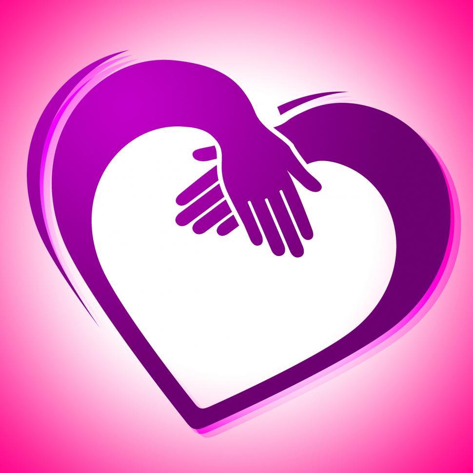 Free Image of Holding Hands Shows Heart Shape And Affectionate 