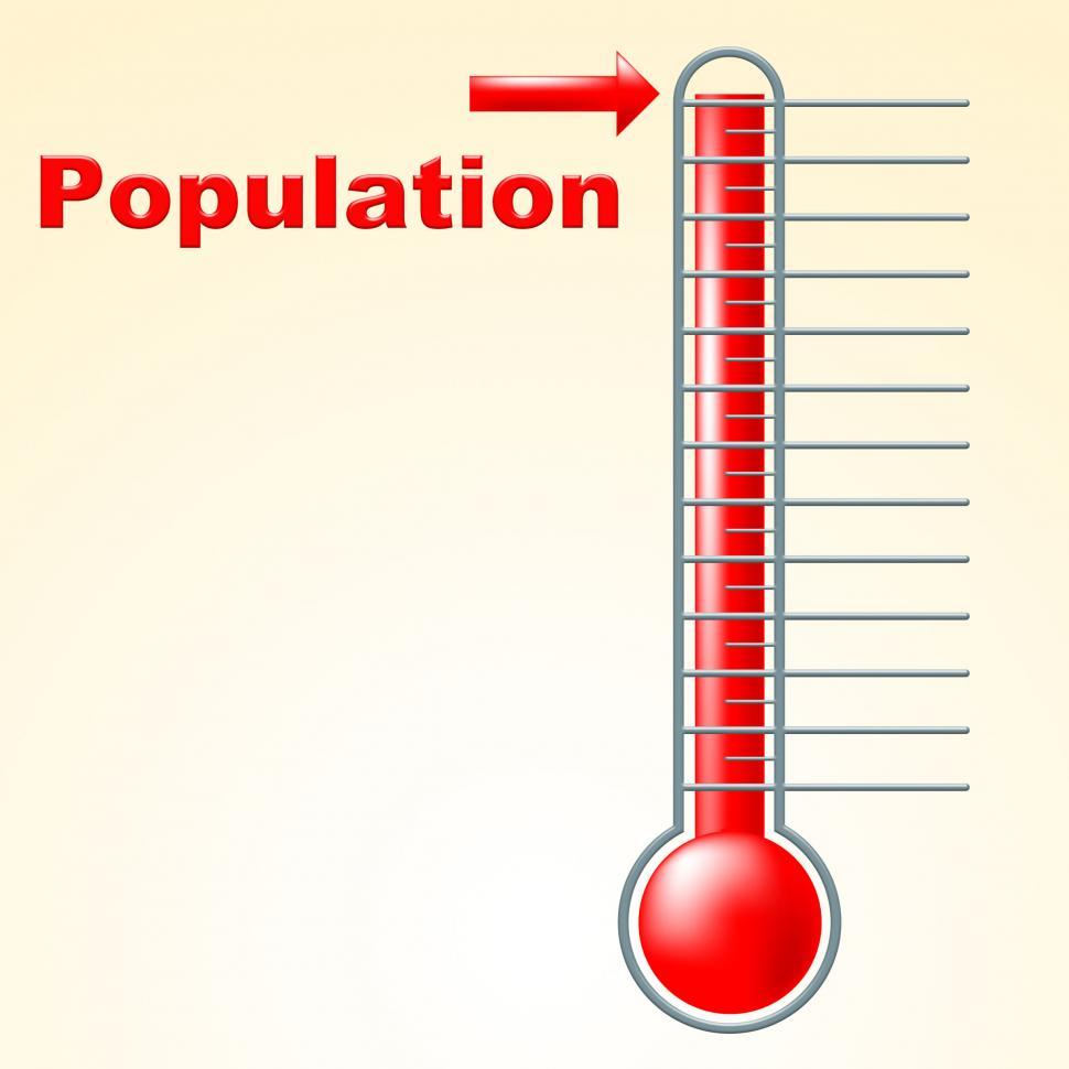 Free Image of Thermometer Population Shows Thermostat Celsius And Temperature 