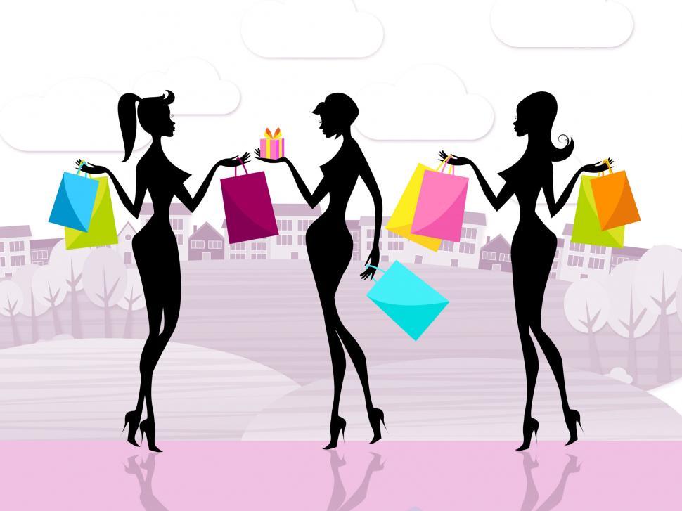Free Image of Shopper Women Shows Commercial Activity And Adults 