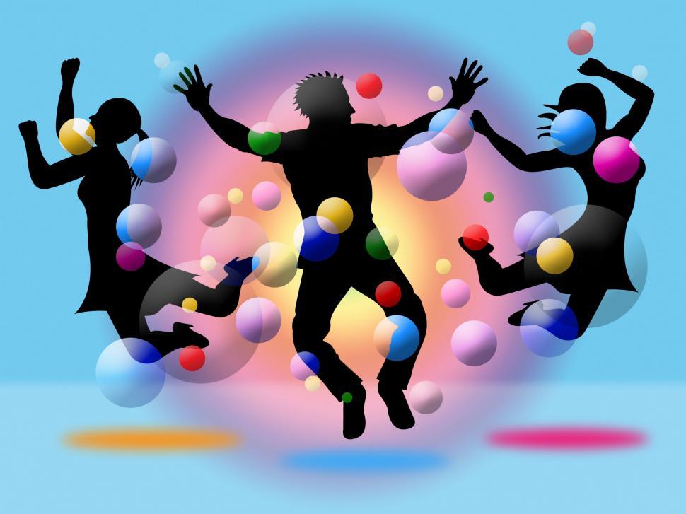 Free Image of Excitement Jumping Indicates Disco Dancing And Activity 