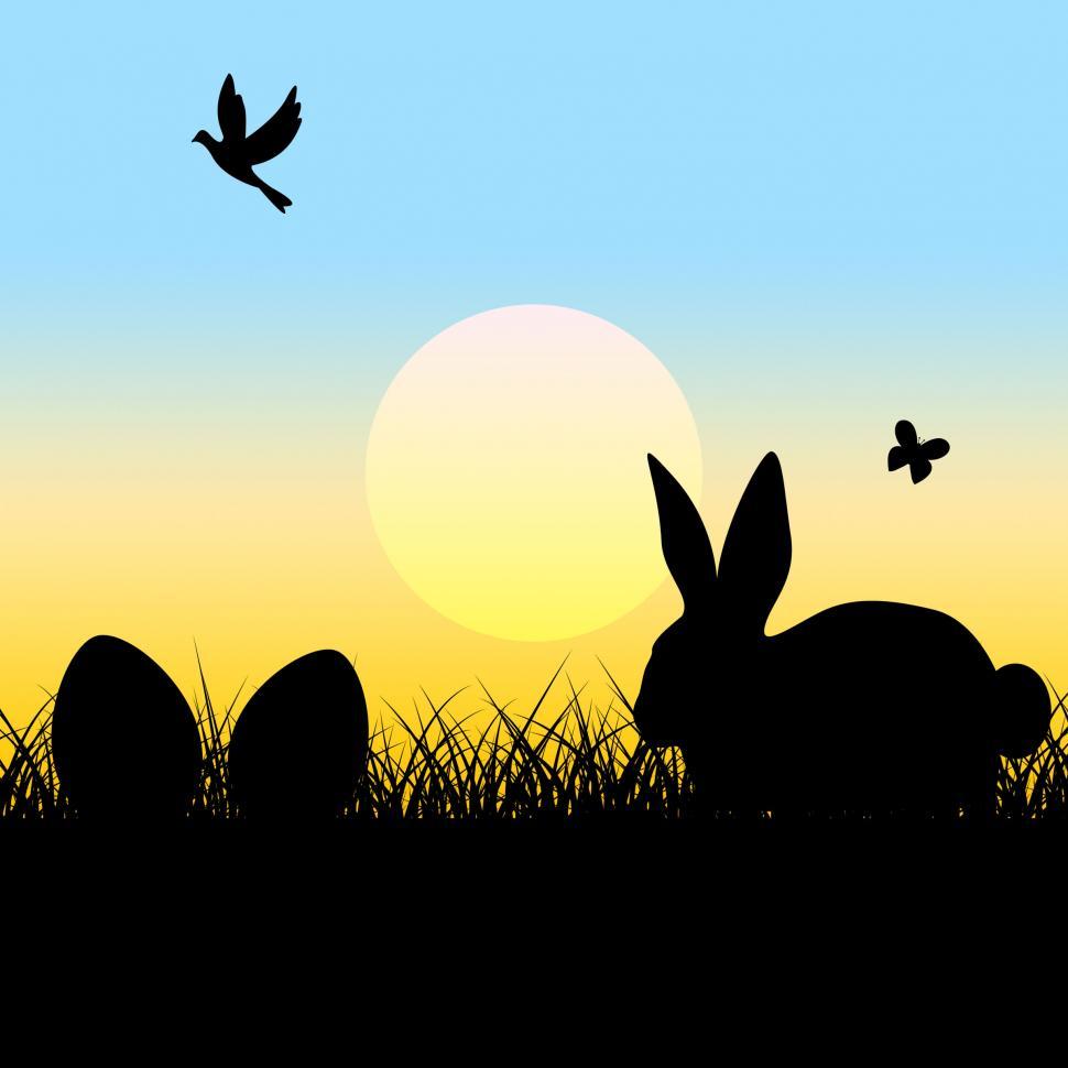 Free Image of Easter Eggs Indicates Blank Space And Copy 