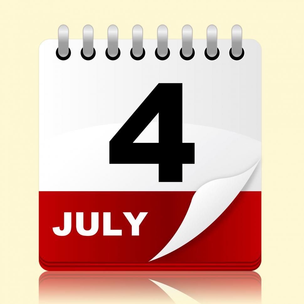 Free Image of Fourth July Represents Planning Reminder And Month 