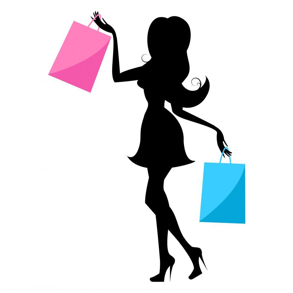 Free Image of Shopping Woman Indicates Retail Sales And Buying 