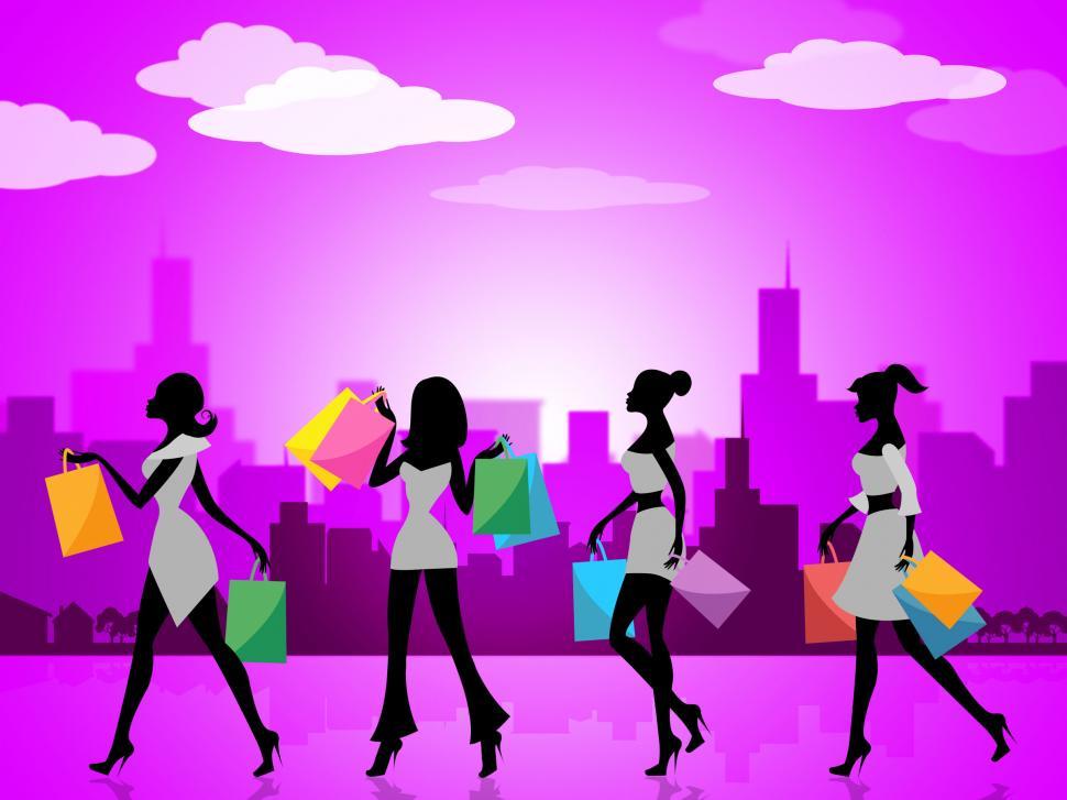 Free Image of City Shopping Indicates Commercial Activity And Buying 