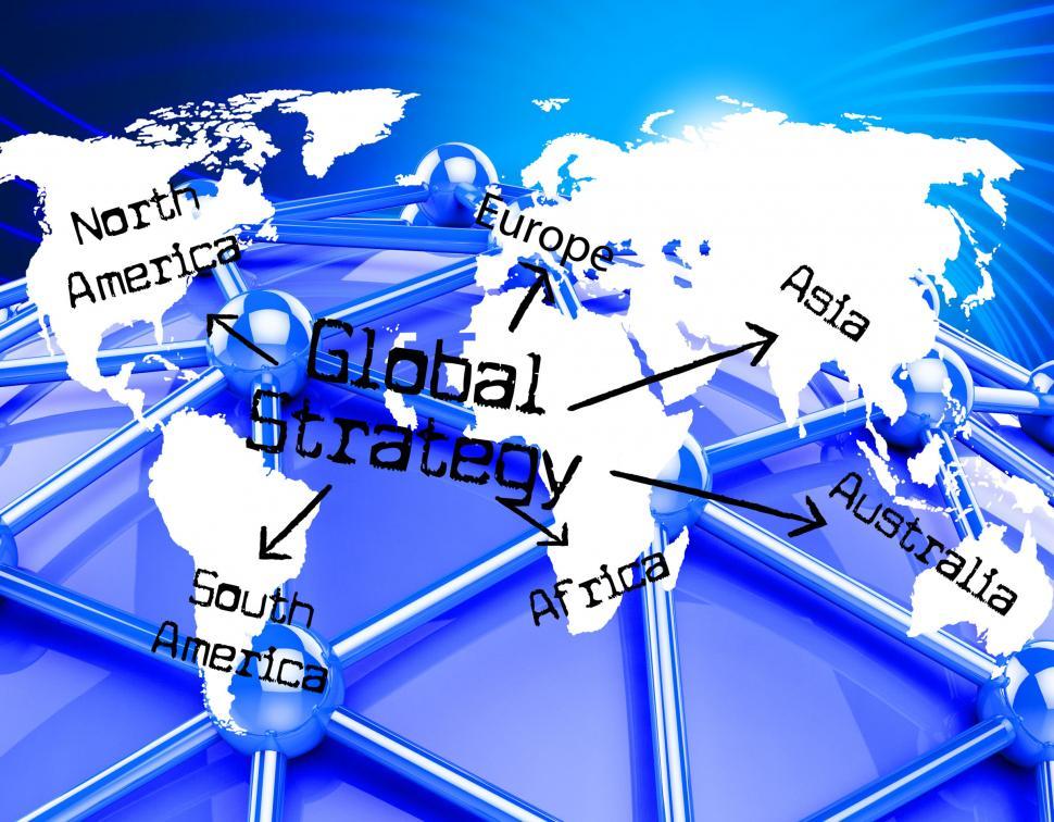 Free Image of Global Strategy Means Globalization Globe And Solutions 