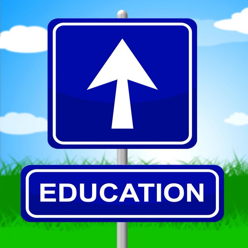 Free Image of Education Sign Shows Placard Signboard And Study 
