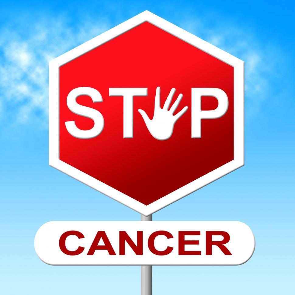 Free Image of Stop Cancer Shows Cancerous Growth And Control 