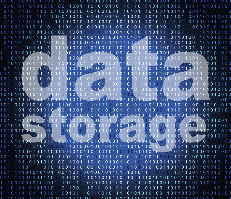 Free Image of Data Storage Means Hard Drive And Bytes 