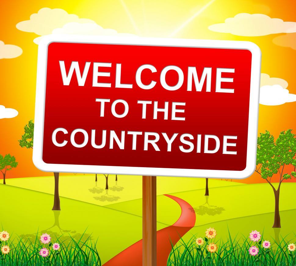 Free Image of Welcome Countryside Means Nature Hello And Meadows 