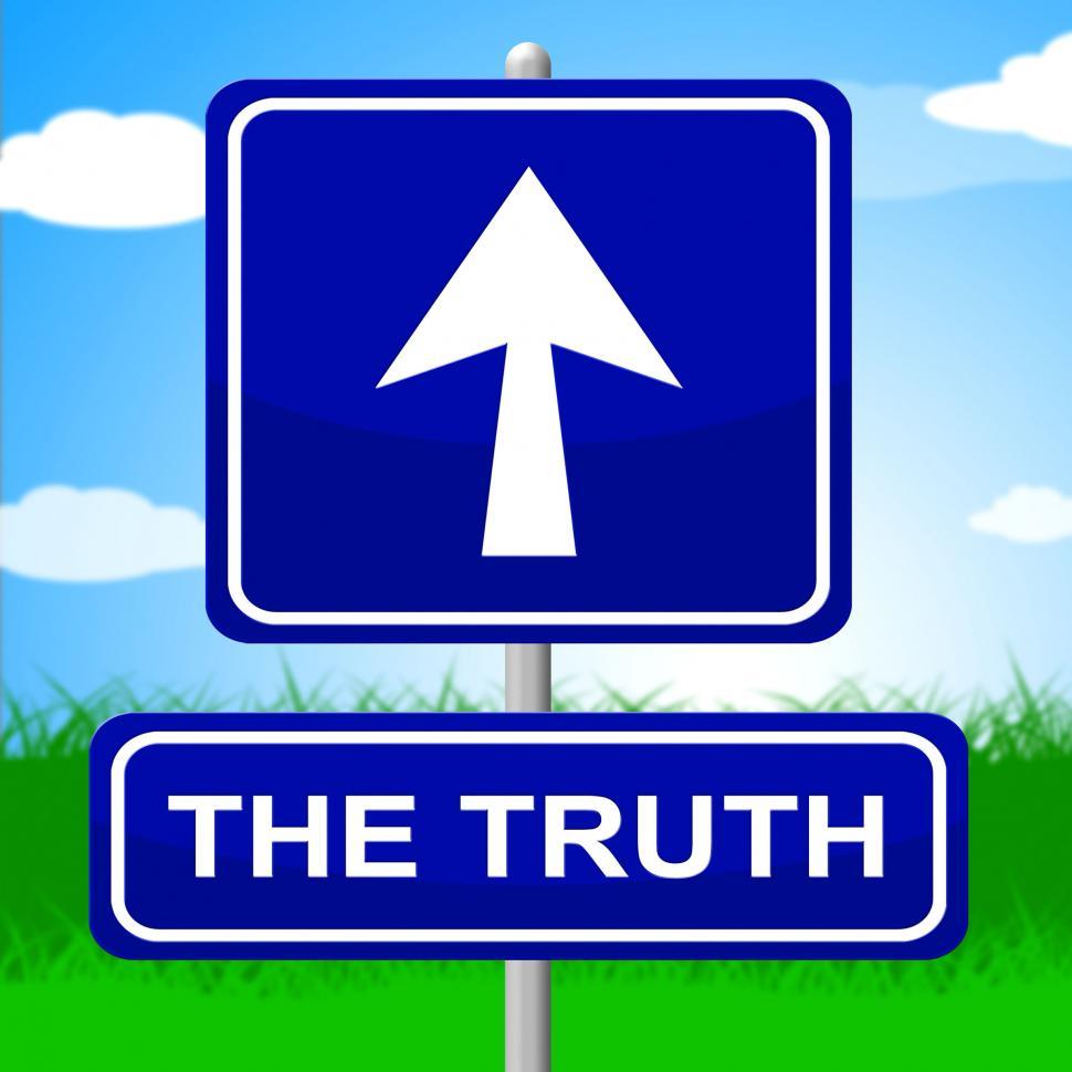 Free Image of Truth Sign Shows No Lie And Accuracy 