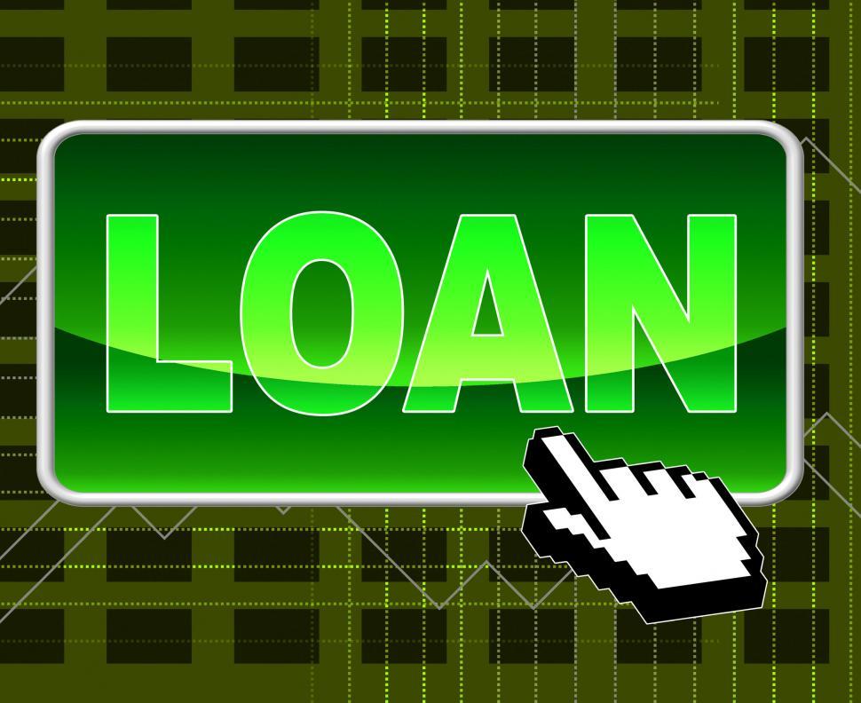 Free Image of Loan Button Shows World Wide Web And Loaning 
