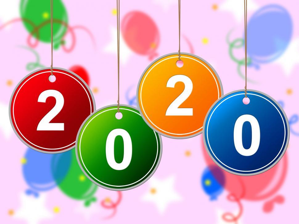 Free Image of New Year Means Celebrate Twenty And New-Year 