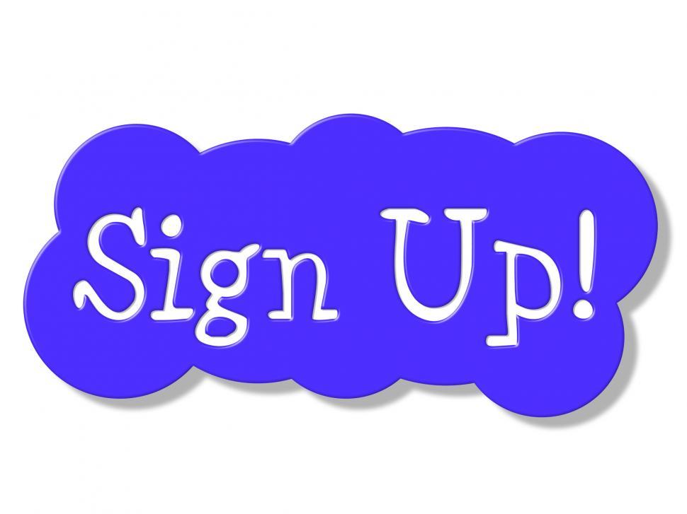Free Image of Sign Up Means Subscribing Online And Member 