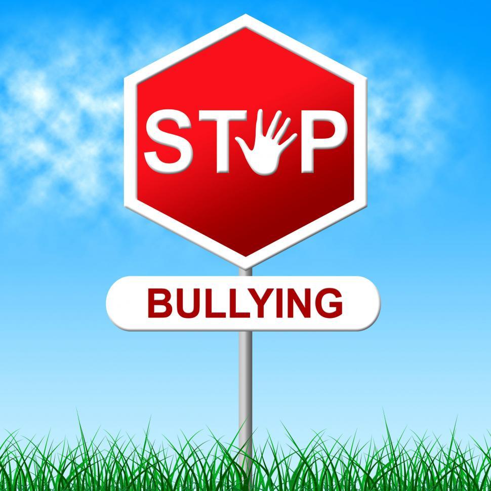 Free Image of Stop Bullying Indicates Warning Sign And Caution 