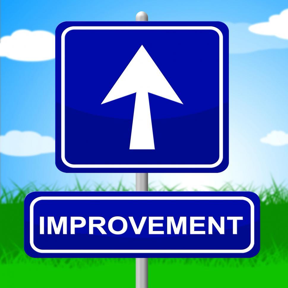 Free Image of Improvement Sign Means Upward Progress And Advancing 