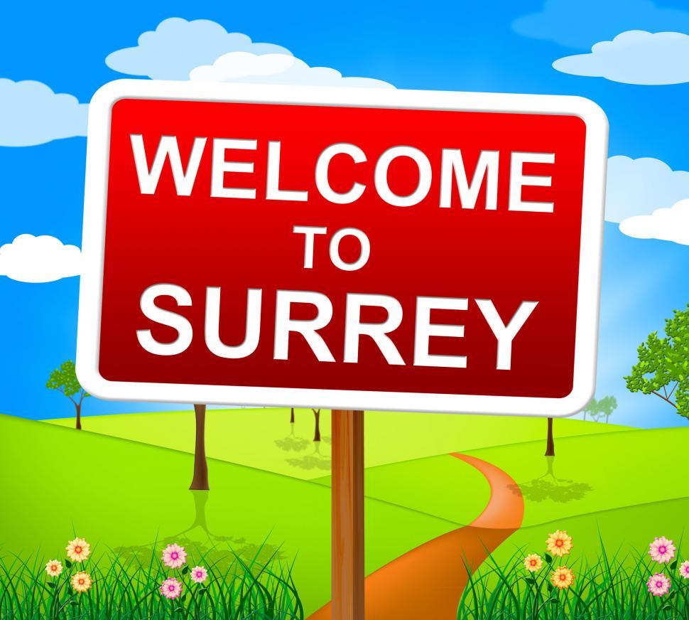 Free Image of Welcome To Surrey Indicates United Kingdom And England 