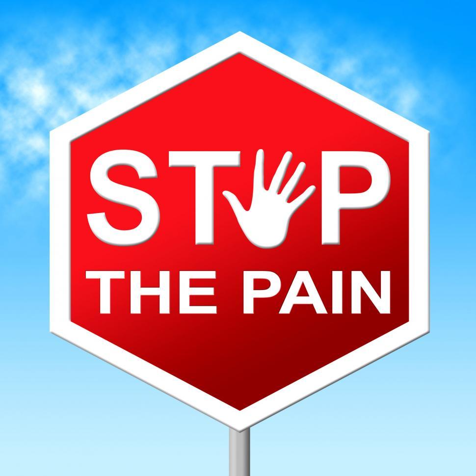 Free Image of Pain Stop Means Warning Sign And Agony 