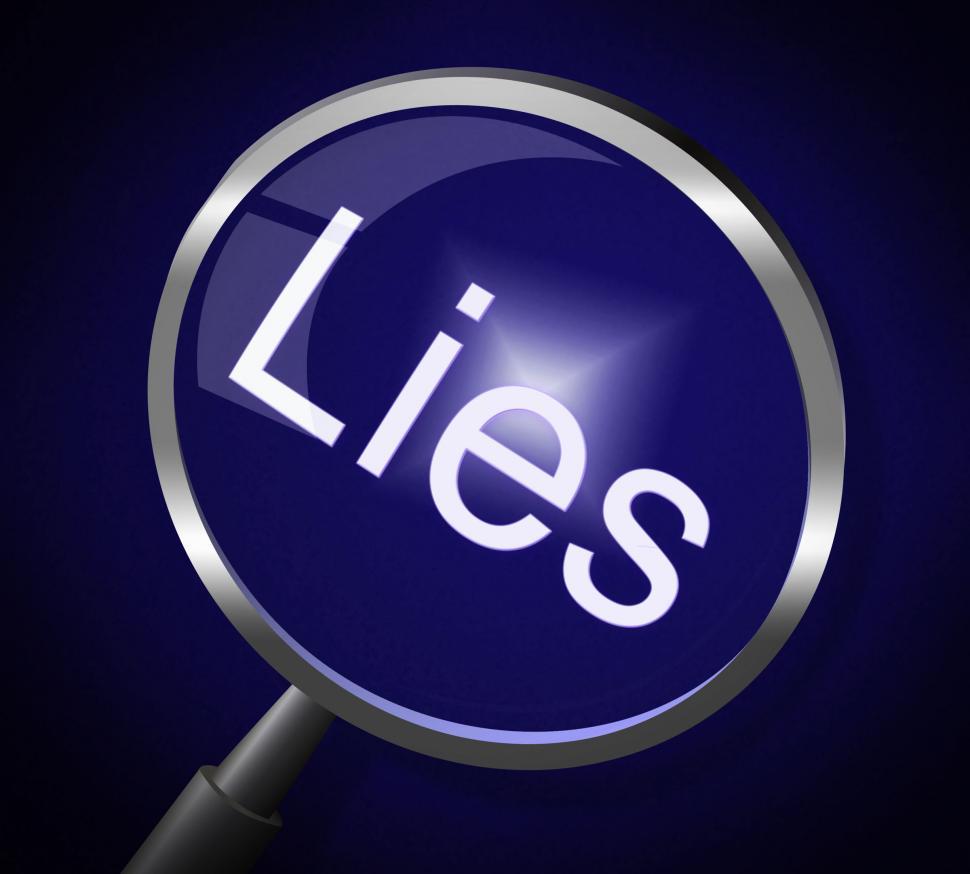 Free Image of Lies Magnifier Represents No Lying And Correct 
