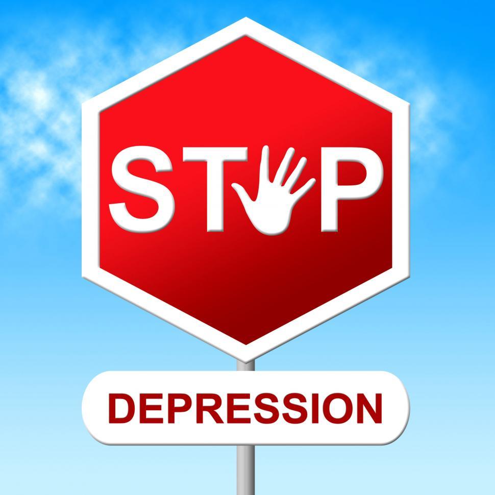 Free Image of Stop Depression Shows Lost Hope And Anxious 
