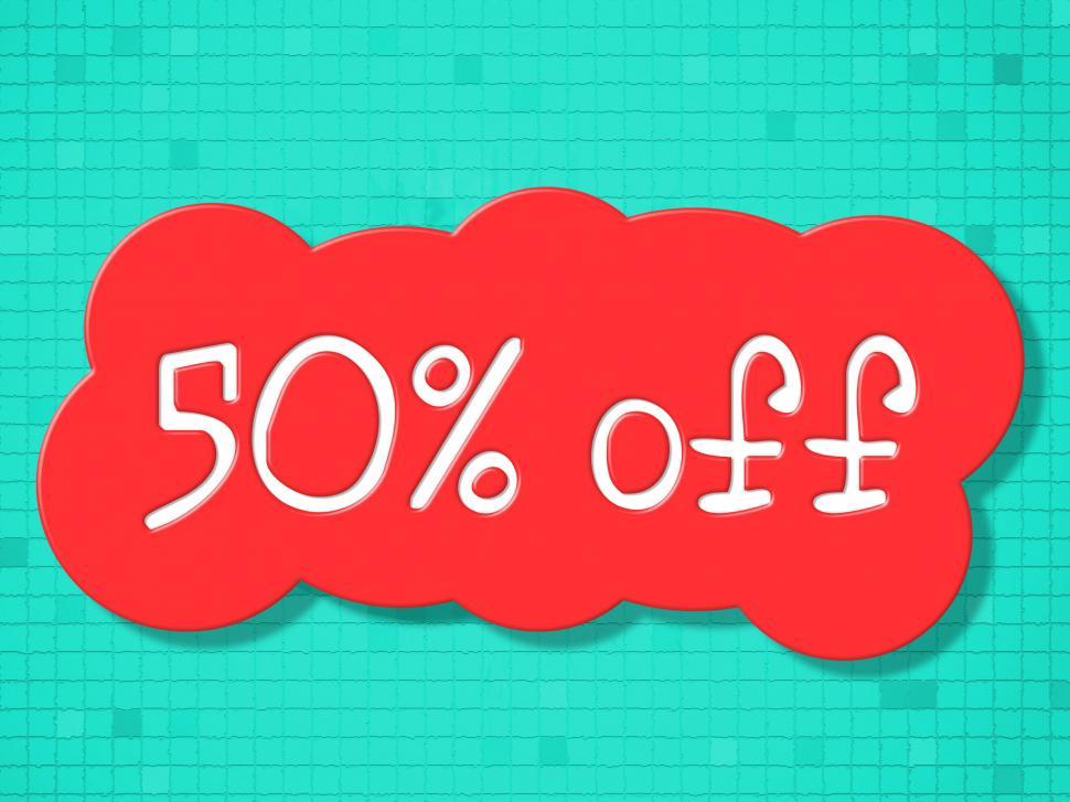 Free Image of Fifty Percent Off Indicates Savings Cheap And Promo 