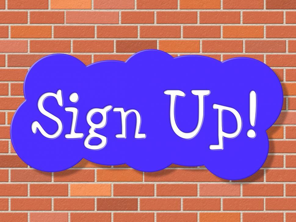 Free Image of Sign Up Indicates Registration Membership And Application 