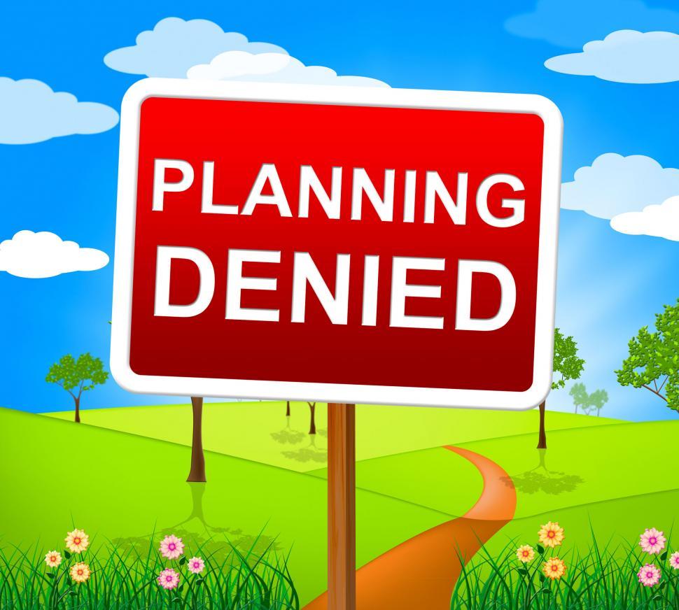 Free Image of Planning Denied Shows Deny Rejected And Refused 